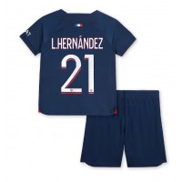 Paris Saint-Germain Lucas Hernandez #21 Heimtrikotsatz Kinder 2023-24 Kurzarm (+ Kurze Hosen)